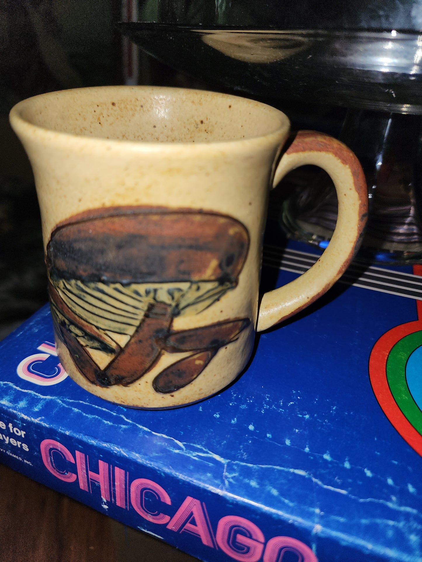 Vintage 1970s Mushroom Mug Handmade Unique