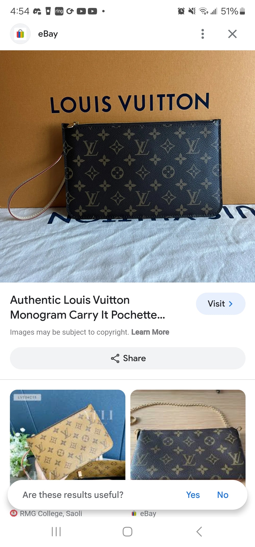 Louis Vuitton Large Wristlet